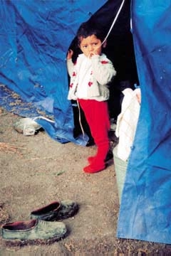 Refugees set up in Tents in 1993