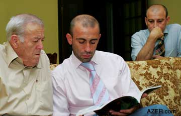 Fuad Mustafayev, younger brother of Chingiz who was repressed. Here Fuad is with his sons, Vahid and Seyfulla, who together run ANS (Azerbaijan News Service) Group. 